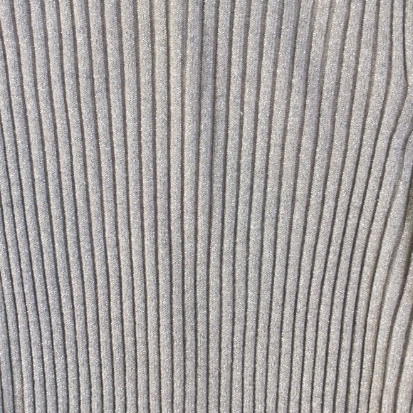 Express Womens Rib Knit Sparkle Gray Turtleneck Sweater - Picture 2 of 10